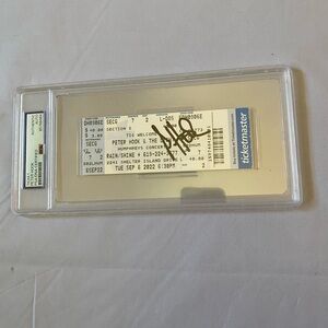 Peter Hook And The Light Signed concert Ticket Joy Division New Order PSA COA